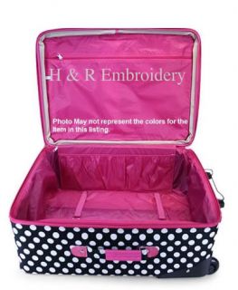 Pink Polka Dot Luggage SM Rolling Suitcase Personalized