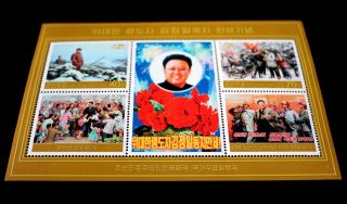 North Korea Stamp 2012 Birthday of Kim Jong IL Songun Leader Sheetlet