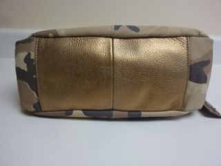 Makowsky Kimberly Desert Camouflage Brown Tan Gold Shoulder Bag