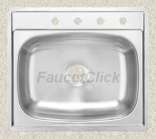 Kindred 22 x 25 Stainless Topmount Sink S2225 10K