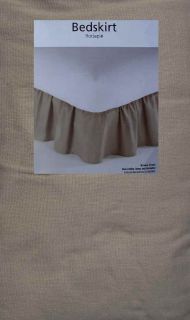 Light Brown King Size Ruffled Bed Skirt Bedding New