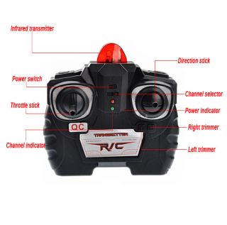Channel IR RC Remote Control Helicopter With Gyro Kids Toy Gift RED
