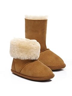 Just Sheepskin Albery sheepskin boot with textile sole Chestnut   