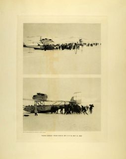 1929 Photogravure Kings Bay Norway Norge Arctic Expedition Airplane N