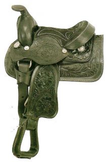 King Series 8 Mini Horse Floral Tooled Western Saddle