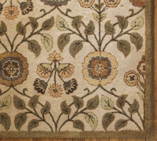 Pottery Barn Leaf Floral Wool Rug 8 x 10 Sold Out Pottery Barn