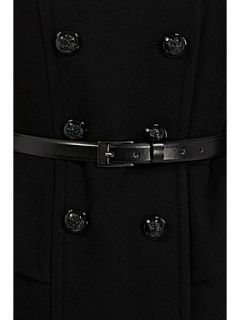 Oasis Military peplum coat Black   