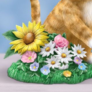 Blossoming with Curiosity Kitten Figurine