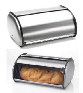 Bread Box Stainless Steel Brushed Baked Food Cake Container Kitchen
