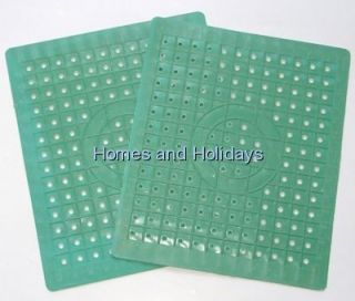 Rubber Kitchen Sink Mat Liner Small Size 10 x12 Green Set of 2