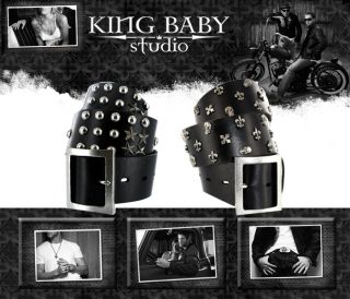 King Baby Studio Flag Fleur Skull MB Cross Belt Alloy