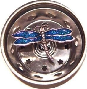 Blue Enamel Dragonfly Kitchen Sink Strainer Stopper 7337 Billy Joe