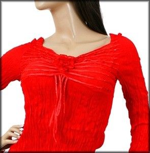 Seessel Design Italy Crinkle Red or Kiwi Top s M L XL