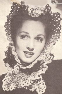 Vintage Womens Knit Crochet Fascinator Shawl Patterns