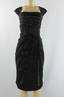 KM Collections Women Dress Sleeveless Knee Length Black Size 18W