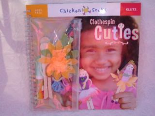New Klutz Wood Clothespin Cuties Dolls Book Craft Kit