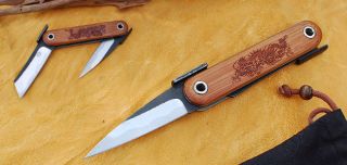 Rock Creek Knives Higo Nokami Japanese Style Folder Bamboo KH2534