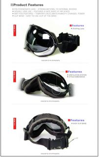 PIERRE] 4PP028 MILITARY SMOG SKI SNOWBOARD GOGGLES double Dual Lens