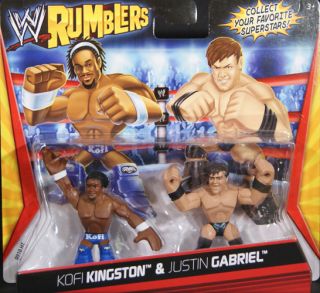 Kofi Kingston Justin Gabriel WWE Rumblers Toy Wrestling Action Figures