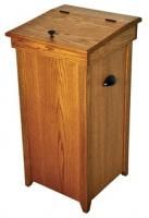 Wood Kitchen Trash Can Amish Oak 30 Gal 