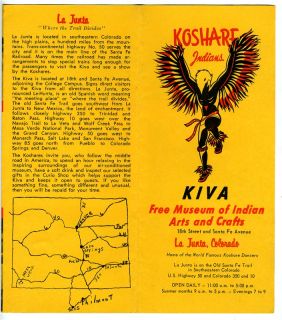 Koshare Indians Kiva Museum Brochure La Junta Colorado Boy Scouts 1950