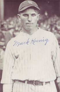 1927 Yankees RARE Mark Koenig & Bob Meusel Signed Murderers Row