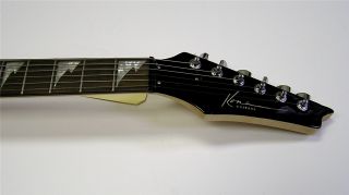 Metallic Black Flying V Style Electric Guitar w Case
