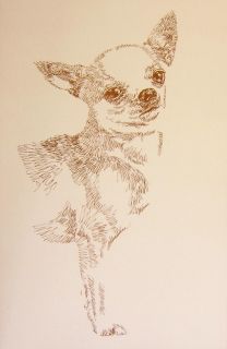 DOG ART LITHOGRAPH #243 by Stephen Kline DRAWING USING ONLY WORDS gift