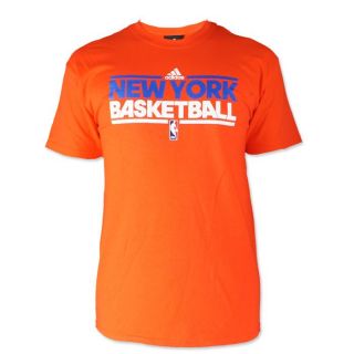 New York Knicks Basketball Orange Adidas Logo T Shirt Mens Sz M 2XL
