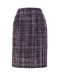 Eastex Purple tweed pencil skirt Purple   