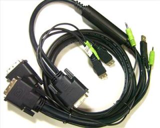 DVI USB 2 0 Network Cable KVM Switch w Audio USA