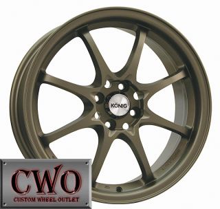 15 Black Konig Helium Wheels Rims 4x100 4 Lug Civic Mini XB Cobalt