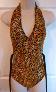 NWOT KUSHCUSH KERRY CUSHMAN SWIMWEAR 1pc LEOPARD/CHEETAH SMALL