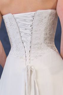 Kylie BEACH Wedding Dress Gown Strapless Corset Size 14 White   Brand