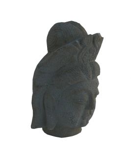 Chinese Stone Carved Kwan Yin Head Figure S1654
