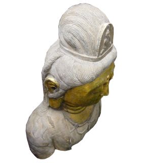 Oriental Stone Golden Face Tong Kwan Yin Statue S152
