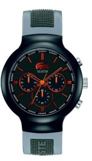 New Lacoste 2010655 Gray Orange Black Unisex Watch in Original Box