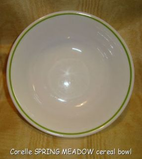Dessert Bowl White Green Spring Meadow Pattern or Many Others