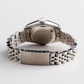 Ladies Rolex Datejust Stainless Steel Watch w/18K Gold Bezel & Silver