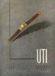 source formes et couleurs this is a 1945 print ad for uti watches