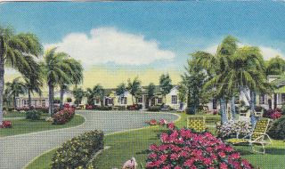 Tower View Court 1957 Lake Wales FL Motel Postcard
