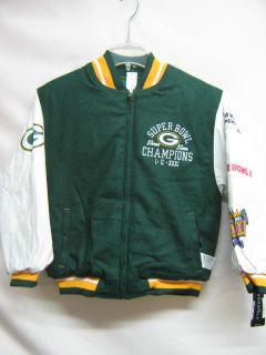 NFL Youth Packers Sbowl Varsity Jacket Jersey Small 8