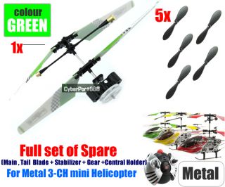 Metal 3 CH 3CH RC Mini Helicopter Main Tail Blade Set G