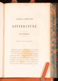 1856 69 28 Volumes Cours Familier de Litterature En Entrien Par Mois