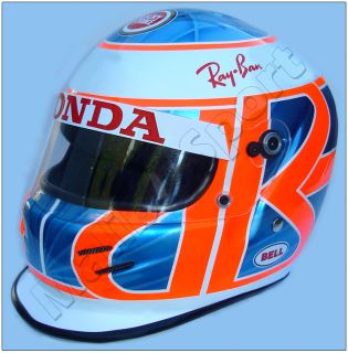 Jenson Button Lucky Strike BAR Honda Full Scale Replica Helmet 2004