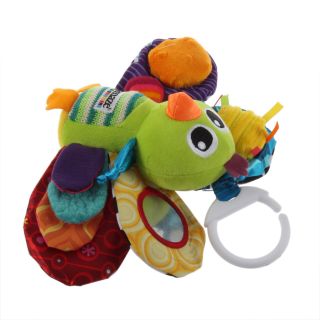 features jacques the peacock baby toy by lamaze designed for