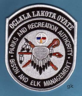 LAKOTA Bison Elk Management Tribal Police Patch