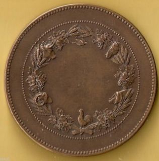 19th C Large Bronze Agriculture Medal Sower by Lagrange