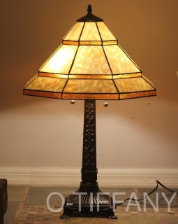 Stained Glass Art Deco Lamp Shade Aborglenn  18 Wide Shade ONLY