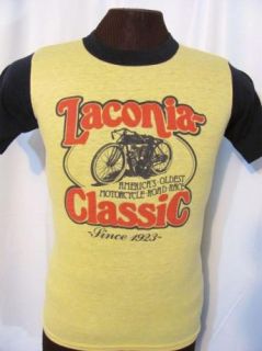 Vintage Laconia Classic Motorcycle Race Ringer 70s Retro Harley T